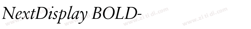 NextDisplay BOLD字体转换